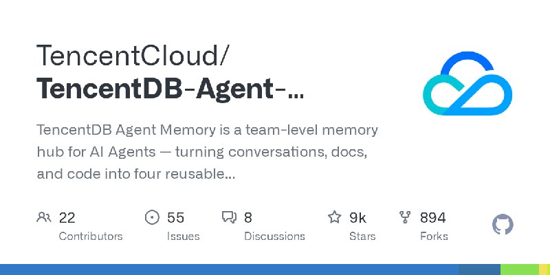 GitHub - TencentCloud/TencentDB-Agent-Memory: TencentDB Agent Memory is a team-level memory hub for AI Agents — turning conversations…
