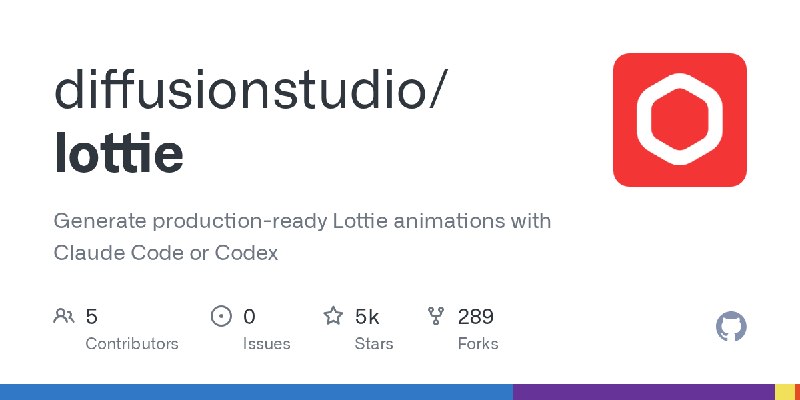 GitHub - diffusionstudio/lottie: Generate production-ready Lottie animations with Claude Code or Codex