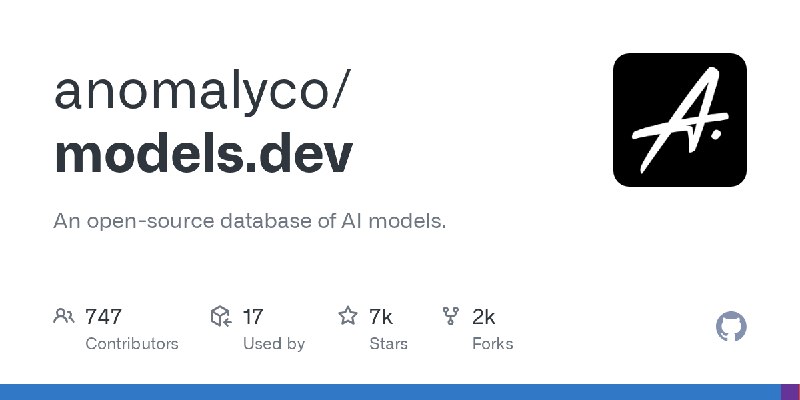 GitHub - anomalyco/models.dev: An open-source database of AI models.