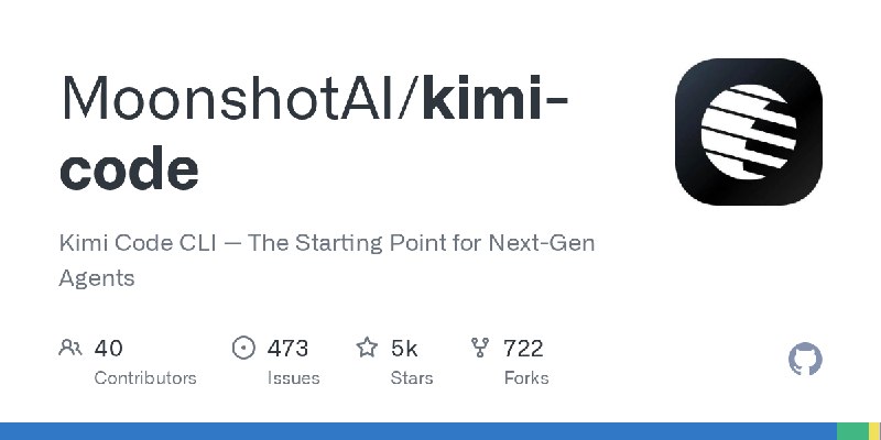 GitHub - MoonshotAI/kimi-code: Kimi Code CLI  —  The Starting Point for Next-Gen Agents
