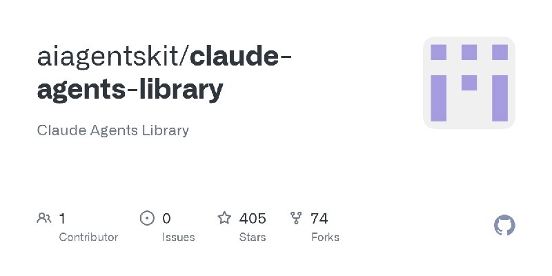 GitHub - aiagentskit/claude-agents-library: Claude Agents Library