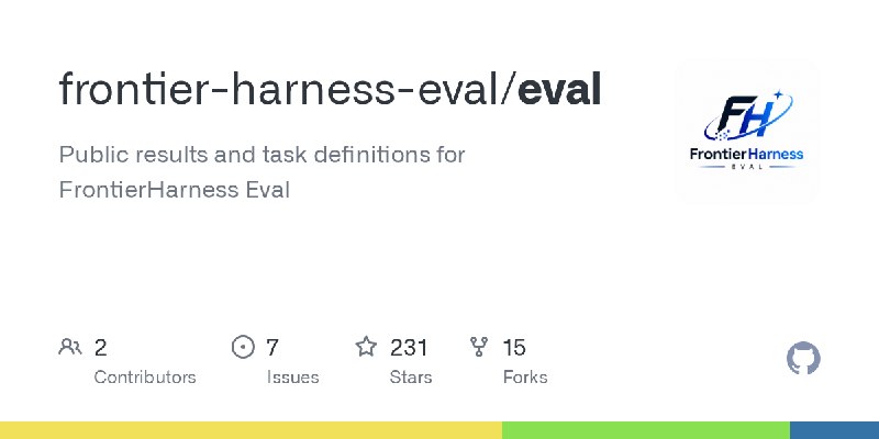 GitHub - frontier-harness-eval/eval: Public results and task definitions for FrontierHarness Eval