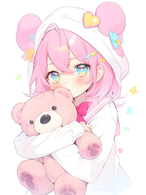 为庆祝某熊tg复活成功，给某熊做的新头像，某熊表示太粉了😋