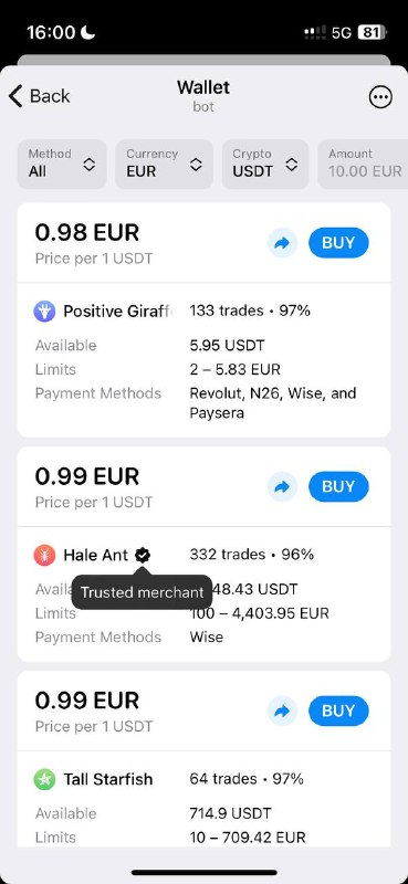 起猛了，TG把C2C交易做进来了这是要做web3版微信了