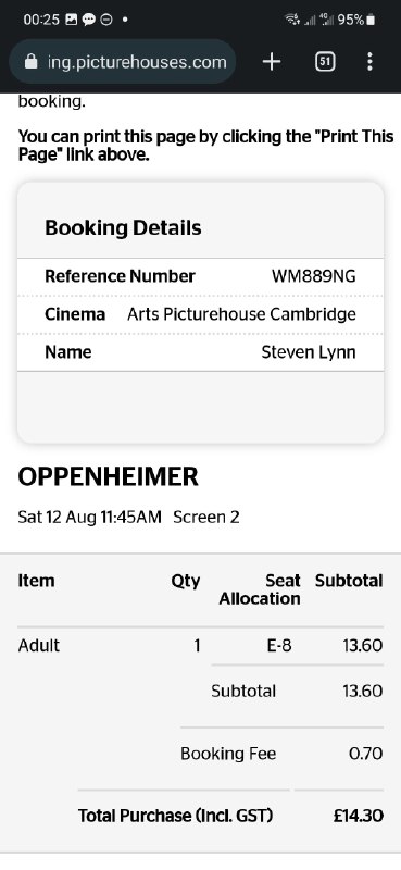 早上去看奥本海默😋