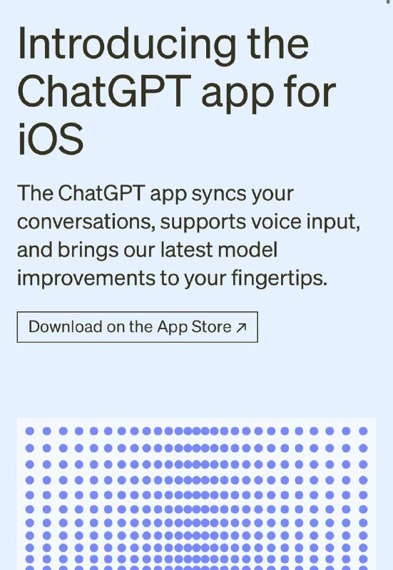 #新闻速报 ChatGPT推出iOS客户端🔗详情： 官网🔗App Store: 