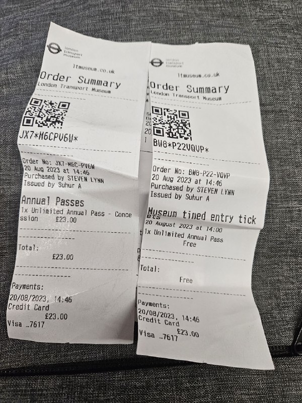 才发现门口小姐姐给我买的是annual ticket，难怪付了23镑🥲你们谁要去看谁拿去用吧